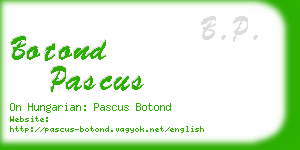 botond pascus business card